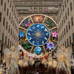 Saks NYC Christmas lights in Manhattan durante le feste
